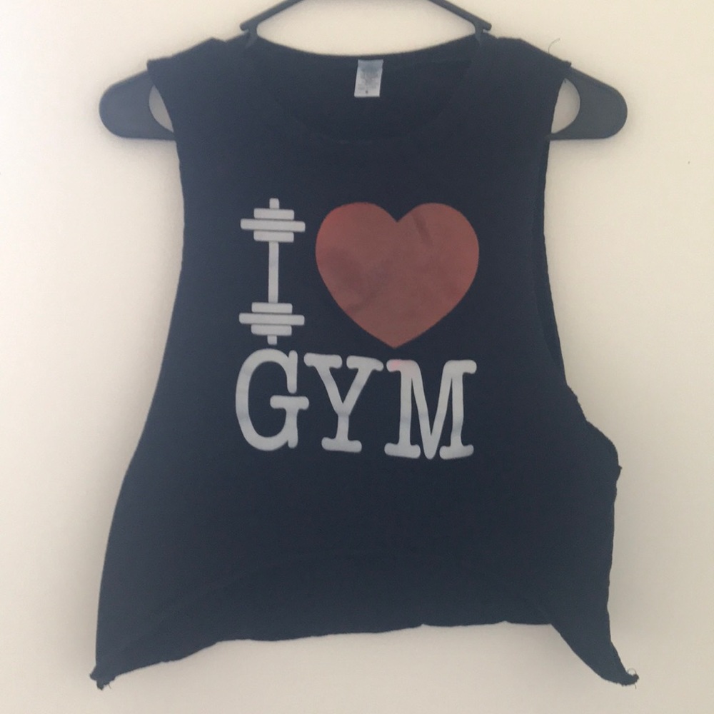I heart gym crop top